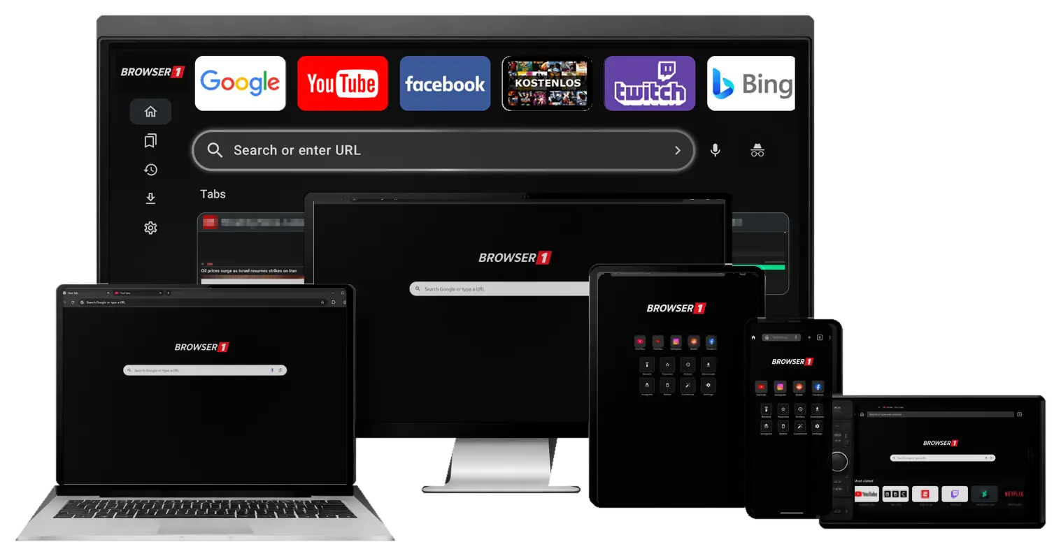 Browser1 auf verschiedenen Geräten